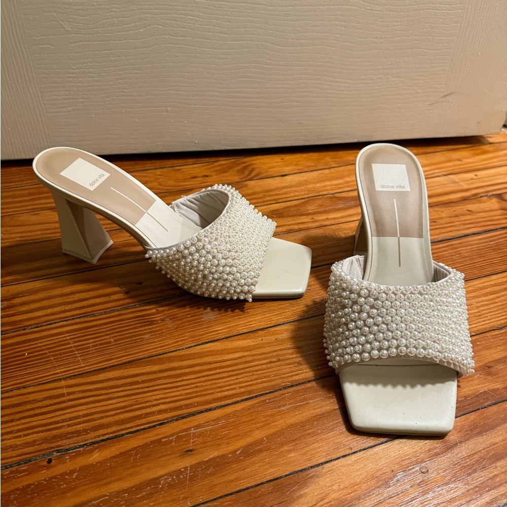 Dolce Vita Cream Pearl Heels